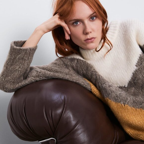 ZARA | Colour Block Knit Pullover Sweater | Sz. S - Picture 3 of 11